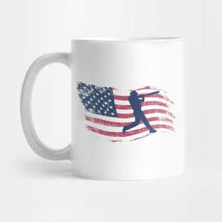 Vintage American Flag Baseball Mug